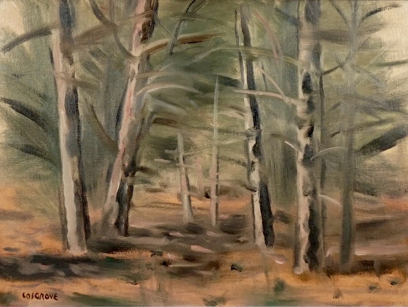 Forêt d’automne Huile sur panneau 30,5 x 40,5 cm | 12 x 16 po