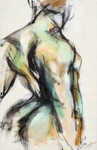 Sans titre (female torso) Acrylique et aquarelle sur papier 101,5 x 66 cm | 40 x 26 po