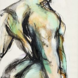 Sans titre (female torso) Acrylique et aquarelle sur papier 101,5 x 66 cm | 40 x 26 po