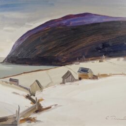 Louis Tremblay (1944) Sur le Cap aux Corbeaux Huile sur panneau 16 x 20 po 1988