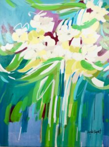 Sophie Paquet Essence de printemps Acrylique sur toile 40 x 30 po