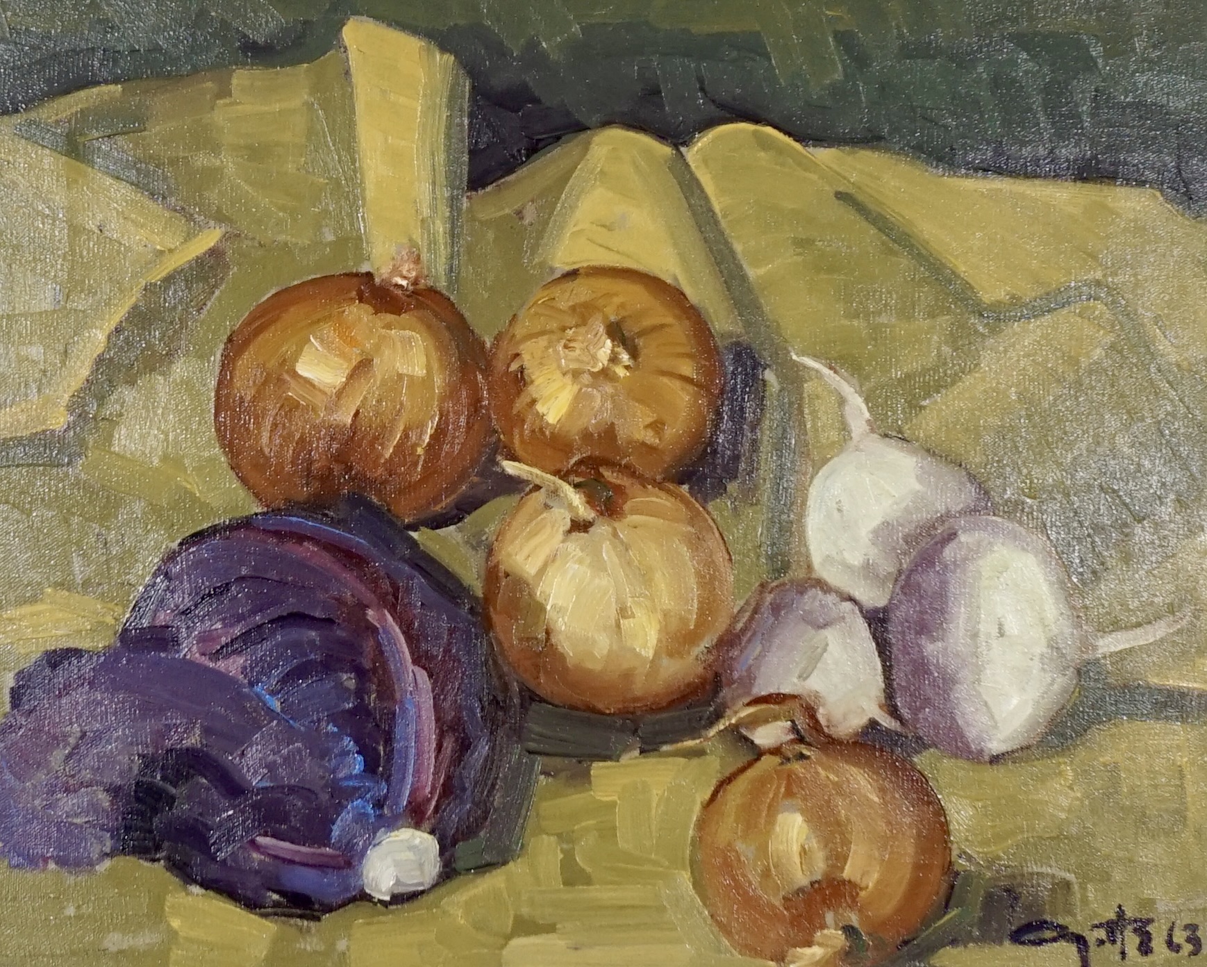 Sans titre Huile sur panneau 16 x 20 po 1963