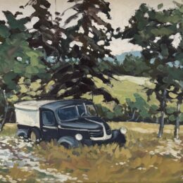 Michel LeRoux (1950) Le solitaire, Cantons de l'Est Huile sur toile 12 x 16 po 1986