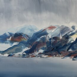 Paysage Huile sur panneau 24 x 36 po
