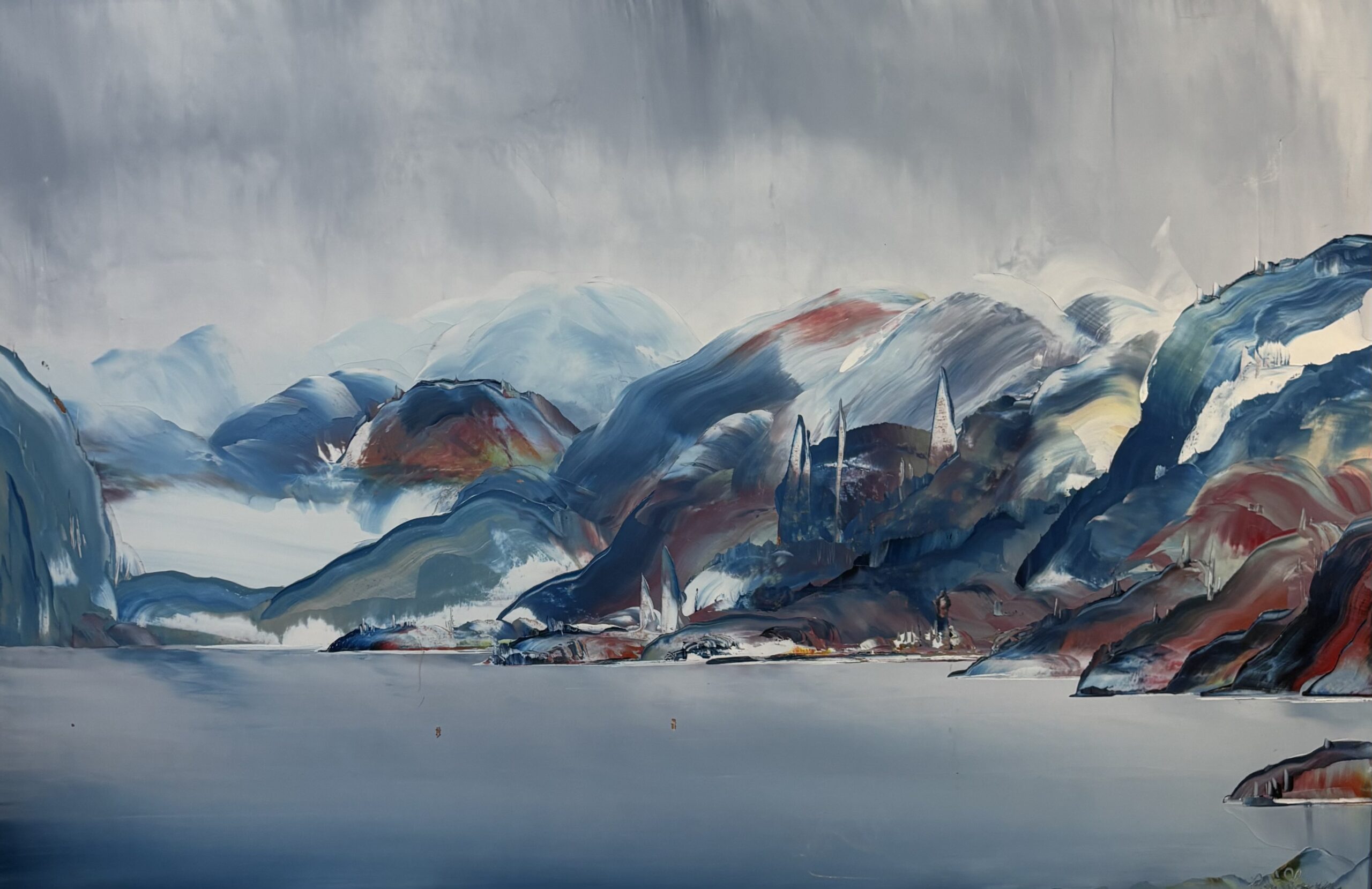 Paysage Huile sur panneau 24 x 36 po