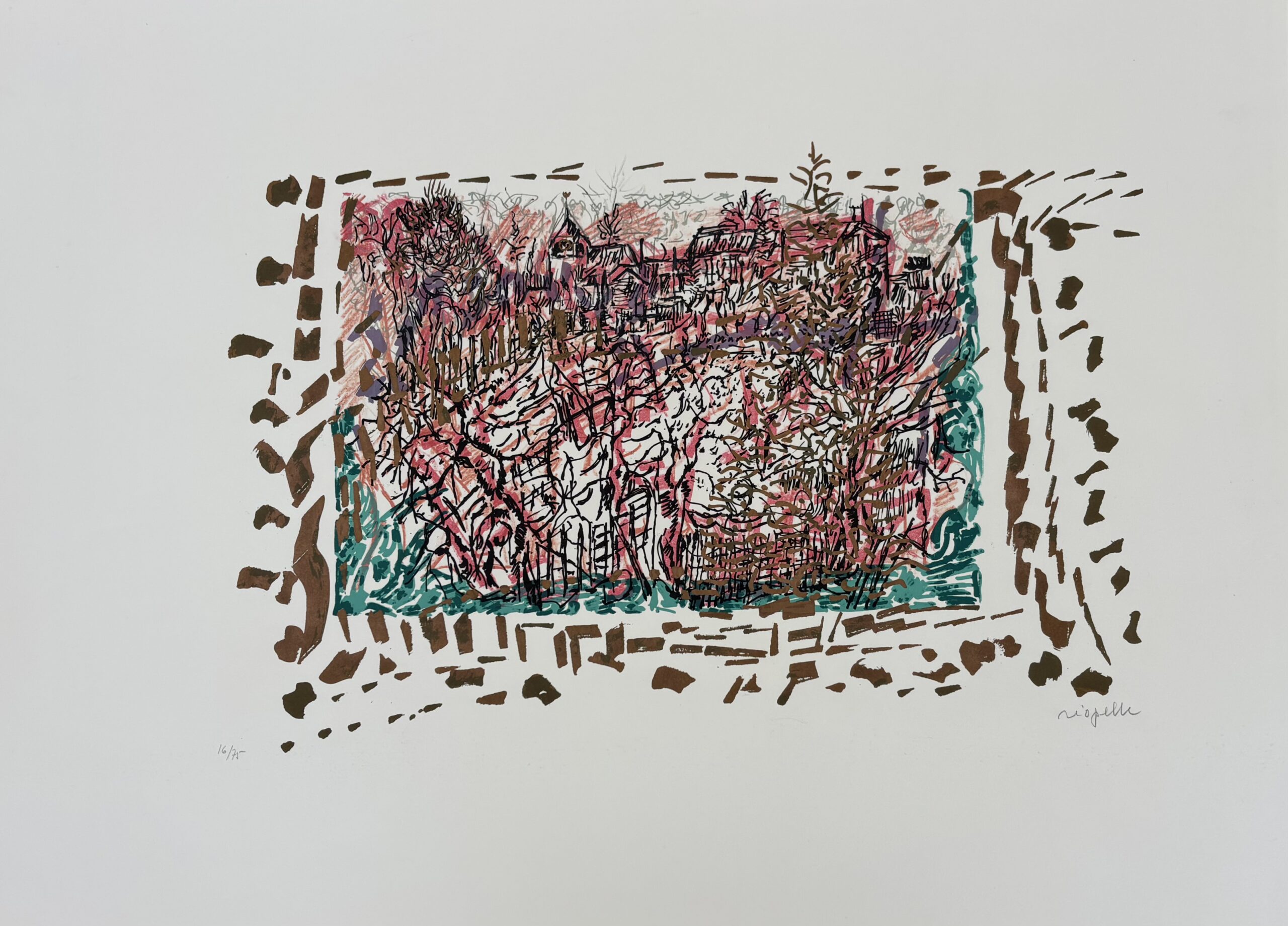 Les saisons de Saint-Cyr-en-Arthies no 2, Les Hautes Grouettes Lithographie, 16/75 52 x 70,5 cm | 20 ½ x 27 ½ po 1985