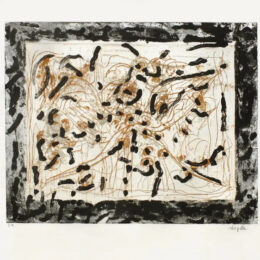 Riopelle, Les mouches à Marier no 1 Eau-forte, 51/75 51 x 66,5 cm | 20 x 26 po 1985