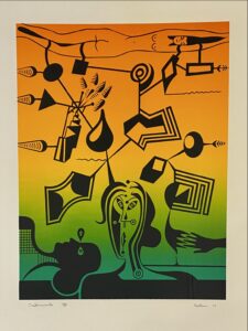 CrépusculeSérigraphie, 20/150 26 x 20 ½ po 1974