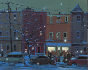 Downtown Acrylique sur toile 16 x 20 po 2002