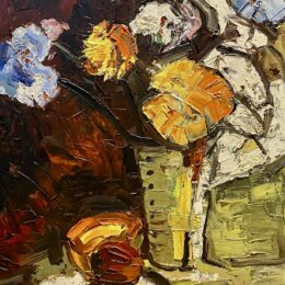 Nature morte Huile sur panneau 24 x 20 po