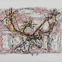 Caribou Lithographie, 45/75 21 x 28 po 1976