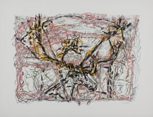 Caribou Lithographie, 45/75 21 x 28 po 1976