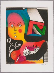 L'élève, du livre d'artiste "Délirium Concerto" Eau forte et Aquatinte, H.C. 8/10 30 x 24 po 1982