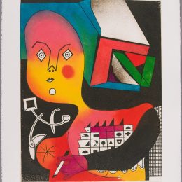 L'élève, du livre d'artiste "Délirium Concerto" Eau forte et Aquatinte, H.C. 8/10 30 x 24 po 1982